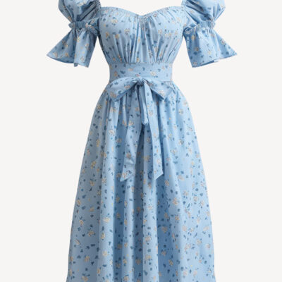 Amalfi Coast Linen Maxi Dress